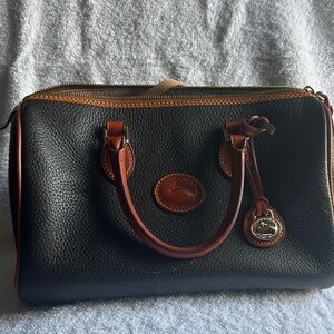 Dooney & Bourke Black and Tan Satchel